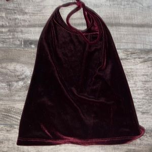 Velvet halter top